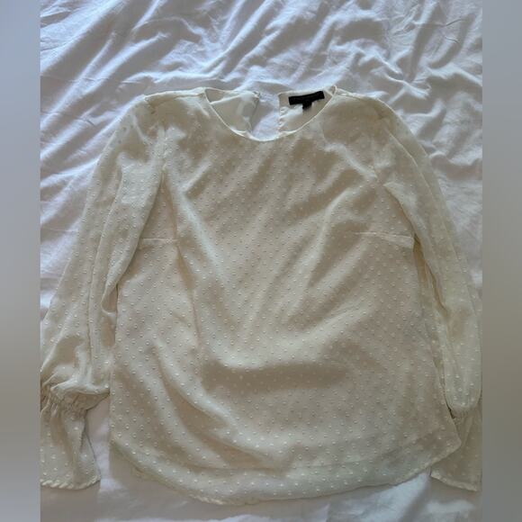 Cream Banana Republic Long Sleeve Blouse - Picture 3 of 5